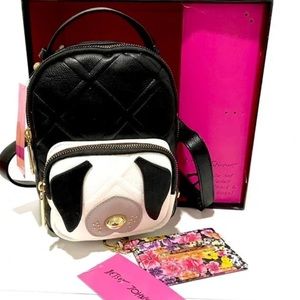 NWT LUXE GIFT SET | Betsey Johnson Puppy Dog Backpack + Card Case Boxed Gift Set